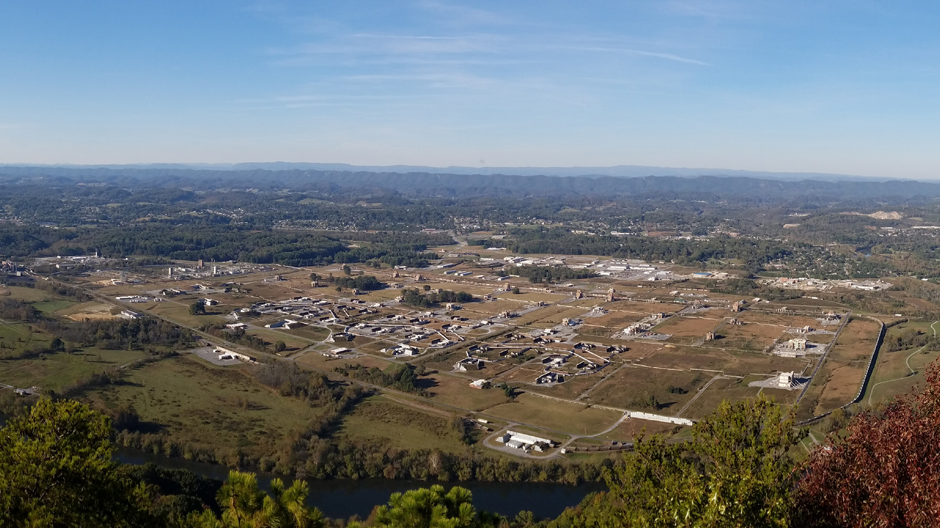 An aerial view of the Holston Army Ammunition Plant in Kingsport, TN
