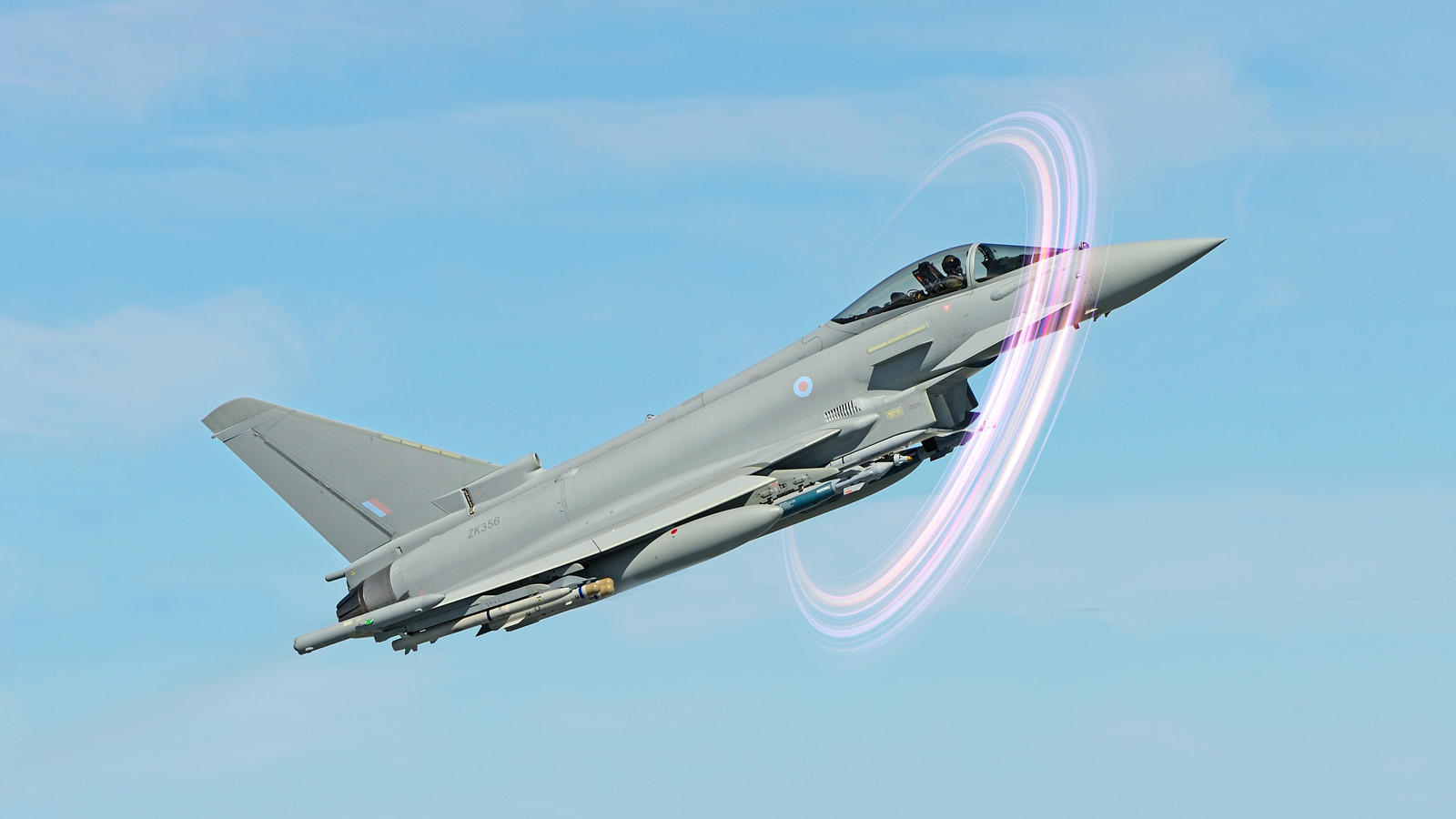 Eurofighter Typhoon in flight. Typhoon plays a key role in protecting security and defence in Europe and the Middle East. 